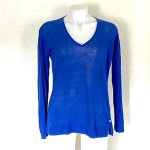 3/$25 Lilly Pulitzer Royal Blue Linen Long Sleeve S